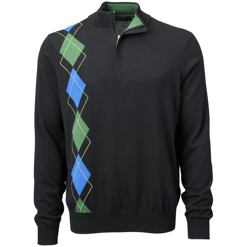 Carnoustie Mens Argyle 1/4 Zip Merino Sweater eBay