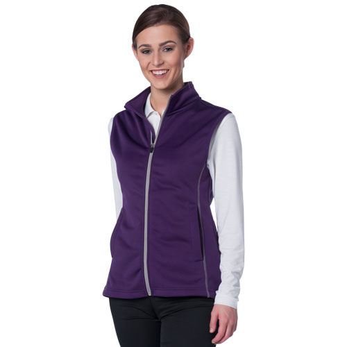 Front of performance vest with full zipper