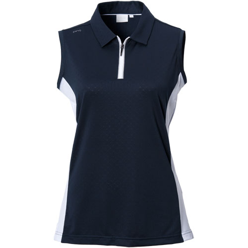 Ping Womens Harmony Sleeveless Polka Dot Jacquard Polo
