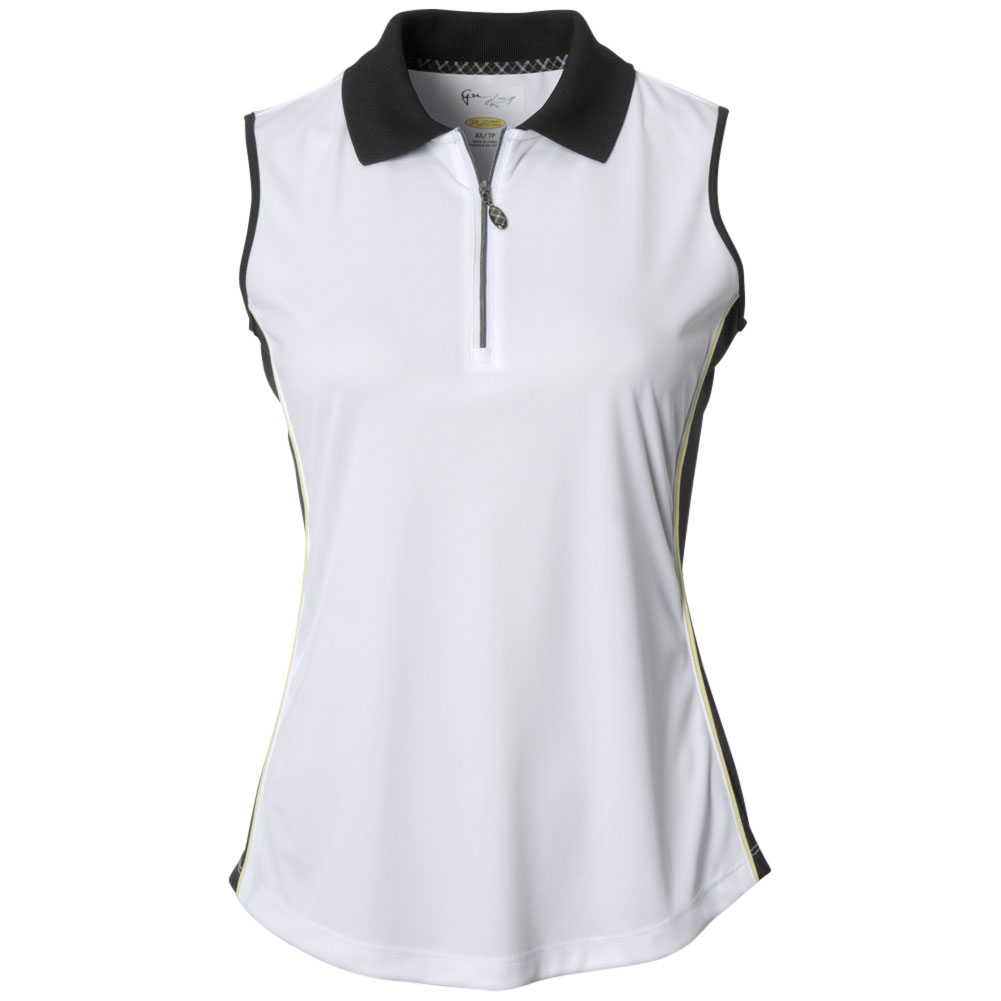 Greg Norman Womens Ml75 Sleeveless Colorblock Polo