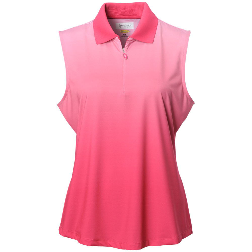 Greg Norman Womens Sleeveless Ombre Print Polo
