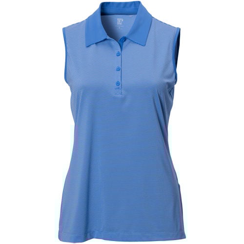 Ep Pro Womens Sleeveless Fine Stripe Polo