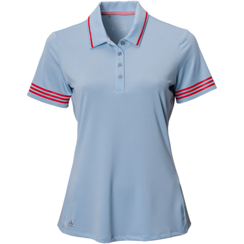 Adidas Womens 3-Stripe Tipped Polo