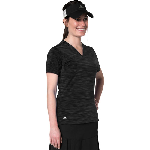 adidas Ultimate Collarless Polo on model front