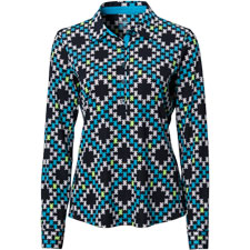 Image of EP Pro Houndstooth Long Sleeve Polo
