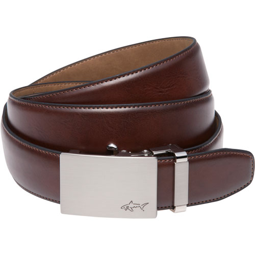 Greg Norman Men's Golf Belt w/ Plaque Buckle