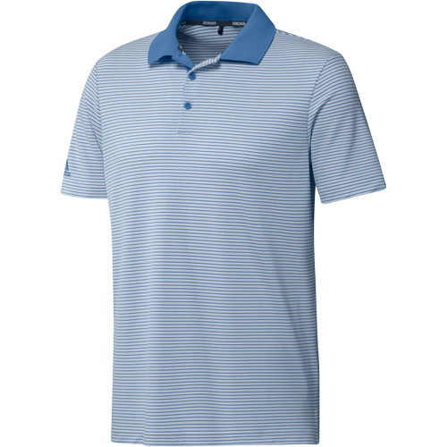 adidas striped golf polo