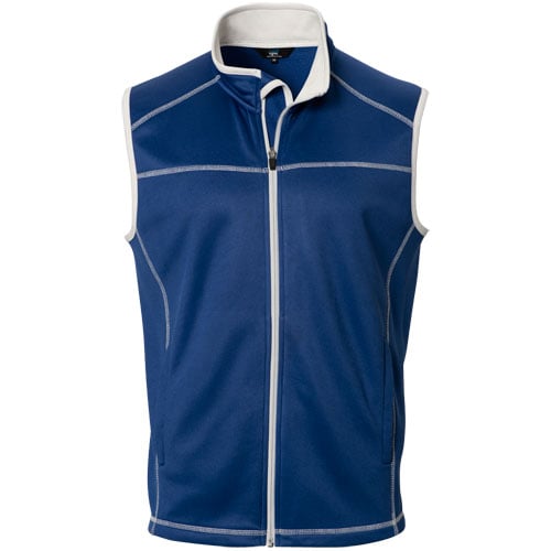 TGW Men's Contrast Stitch Midweight Full Zip Golf Vest