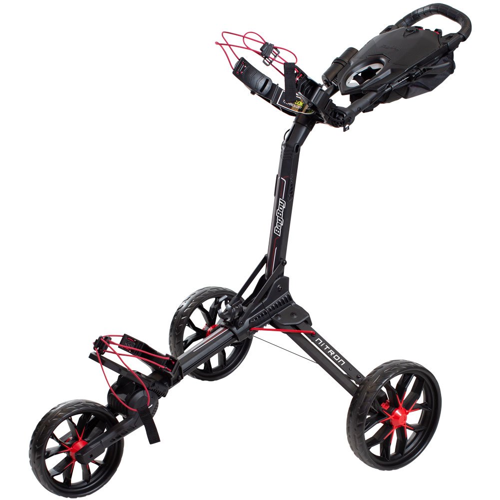 Bag Boy Nitron 3-Wheel Golf Push Cart Black/Red Bag Boy Nitron 3-Wheel Golf Push Cart Black/Red