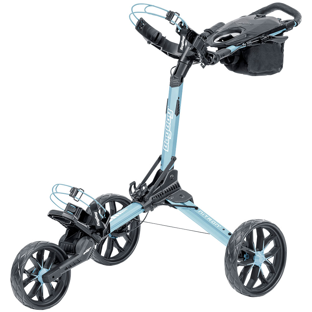 Bag Boy Nitron 3-Wheel Golf Push Cart Light Blue Bag Boy Nitron 3-Wheel Golf Push Cart Light Blue