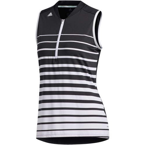 black sleeveless golf shirt