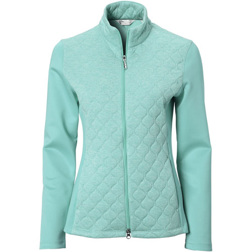 Greg Norman Women's Quilted Knit Full Zip Golf Jacket