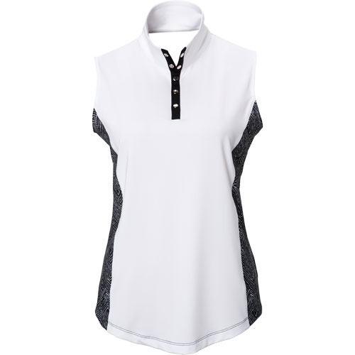 Kate Lord Women's Waterville Printed Sleeveless Golf Polo