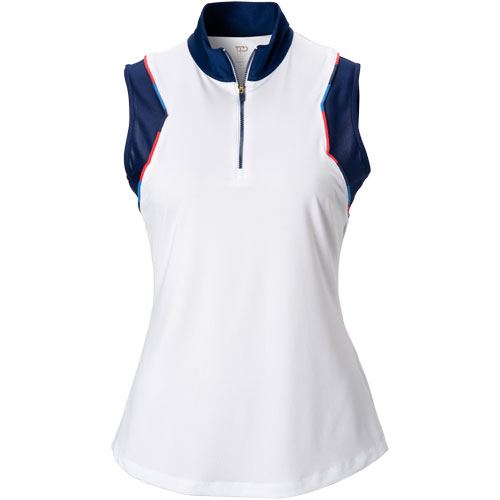 EP Pro Women's Colorblock 1/2 Zip Sleeveless Golf Polo