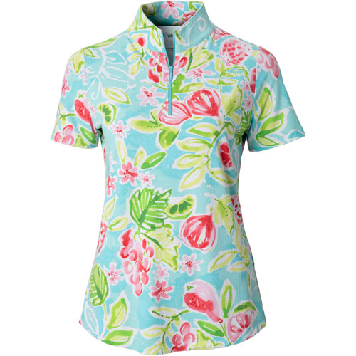 mock neck golf top