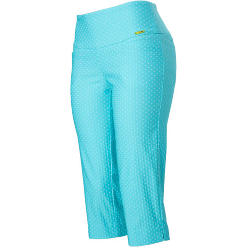Swing Control Women's Dot Jacquard Masters Golf Capris