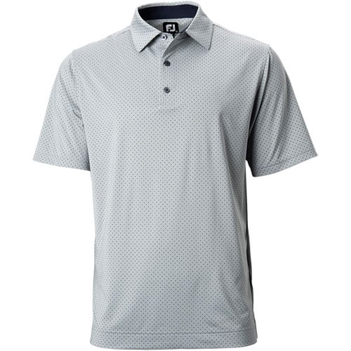 FootJoy Men's ProDry Performance Stretch Lisle Dot Print Golf Polo