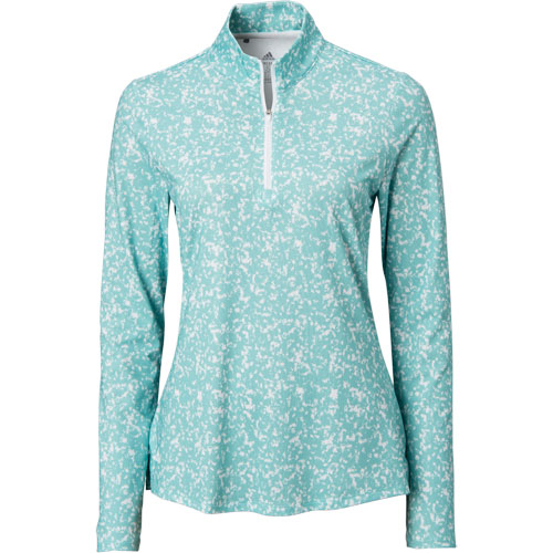 adidas Women's Primegreen Long Sleeve Printed Golf Shirt