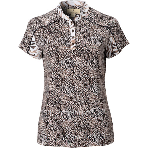animal print polo