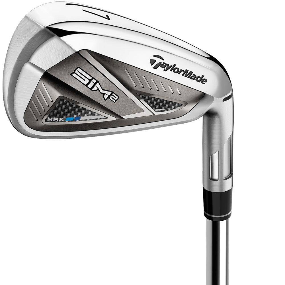 TaylorMade Men's SIM2 MAX Irons #5-PW, Approach Wedge KBS Max MT 85 Steel Regular Right