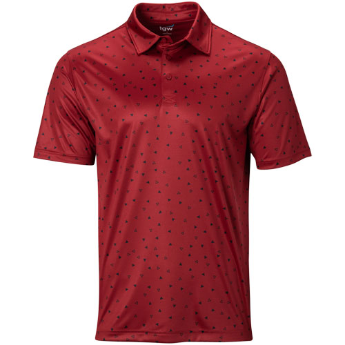 TGW Men's Novelty Print Golf Polo