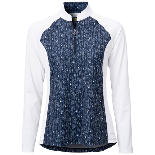 Greg Norman Women's Martini Glass Print 1/4 Zip Golf Pullover