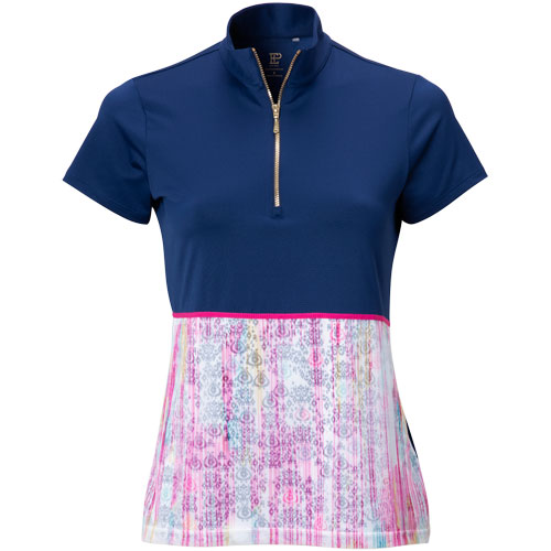 EP Pro Women's Zip Colorblock Golf Polo