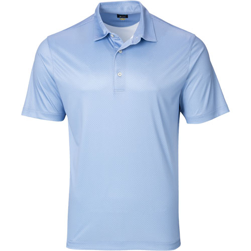 Greg Norman Men's Micro Dash Foulard Golf Polo