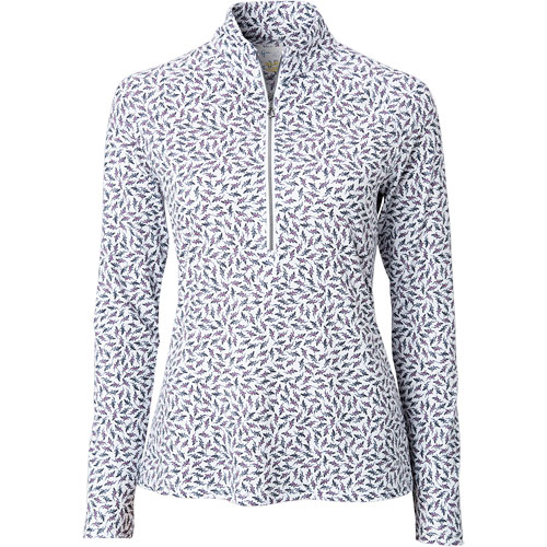 Greg Norman Women's Croc Print 1/4 Zip Golf Pullover