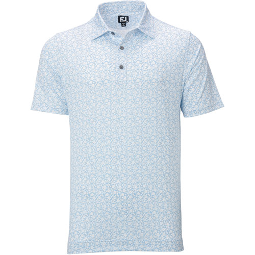 FootJoy Men's Painted Floral Lisle Golf Polo
