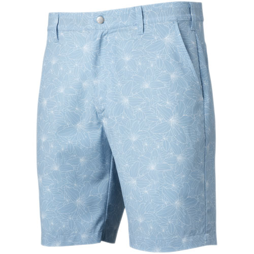 TGW Men's Flat Front Stretch Waist Performance Printed 9" Golf Shorts