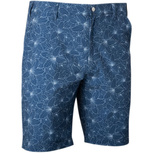 TGW Men's Flat Front Stretch Waist Performance Printed 9" Golf Shorts