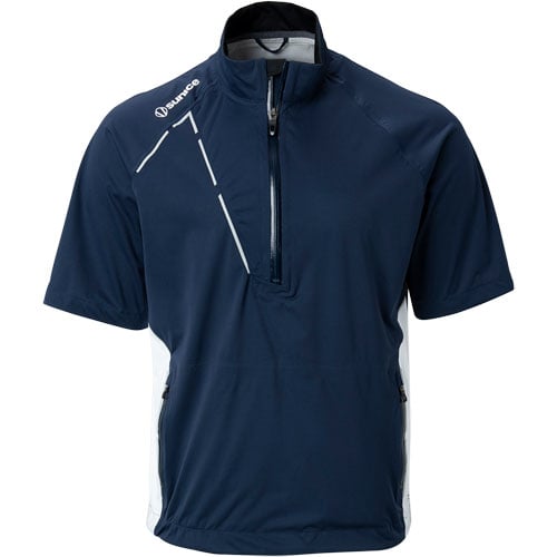 Sunice Men's Sullivan Zephal Short Sleeve Golf Rain Pullover