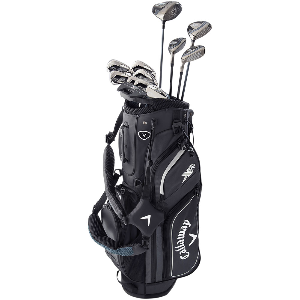 Callaway Men's XR Packaged Set Drvr/3W/4H/5H/6-9/PW/SW/Putter/Bag Graphite/Steel Black/Silver Regular Right