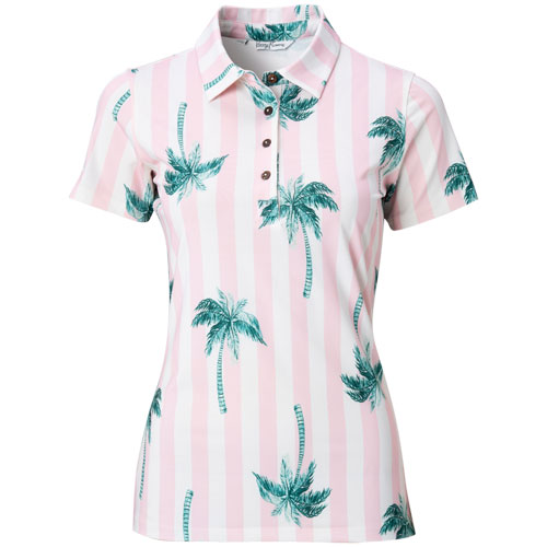 Kenny Flowers Women's Palm Beach Floral Print Golf Polo