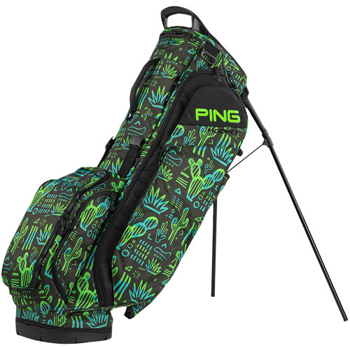 PING HOOFER ゴルフバッグ 黒・花柄 PING HOOFER Lite Black Floral Tropic Hawaii Stand Golf Bag