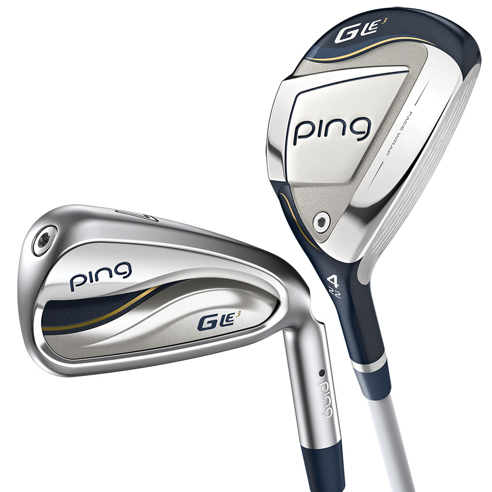 PING Ladies G LE 3 Combo Irons Black Standard 4 HYBRID, 5 HYBRID, 6-9, PW,SW ULT 250 L Right