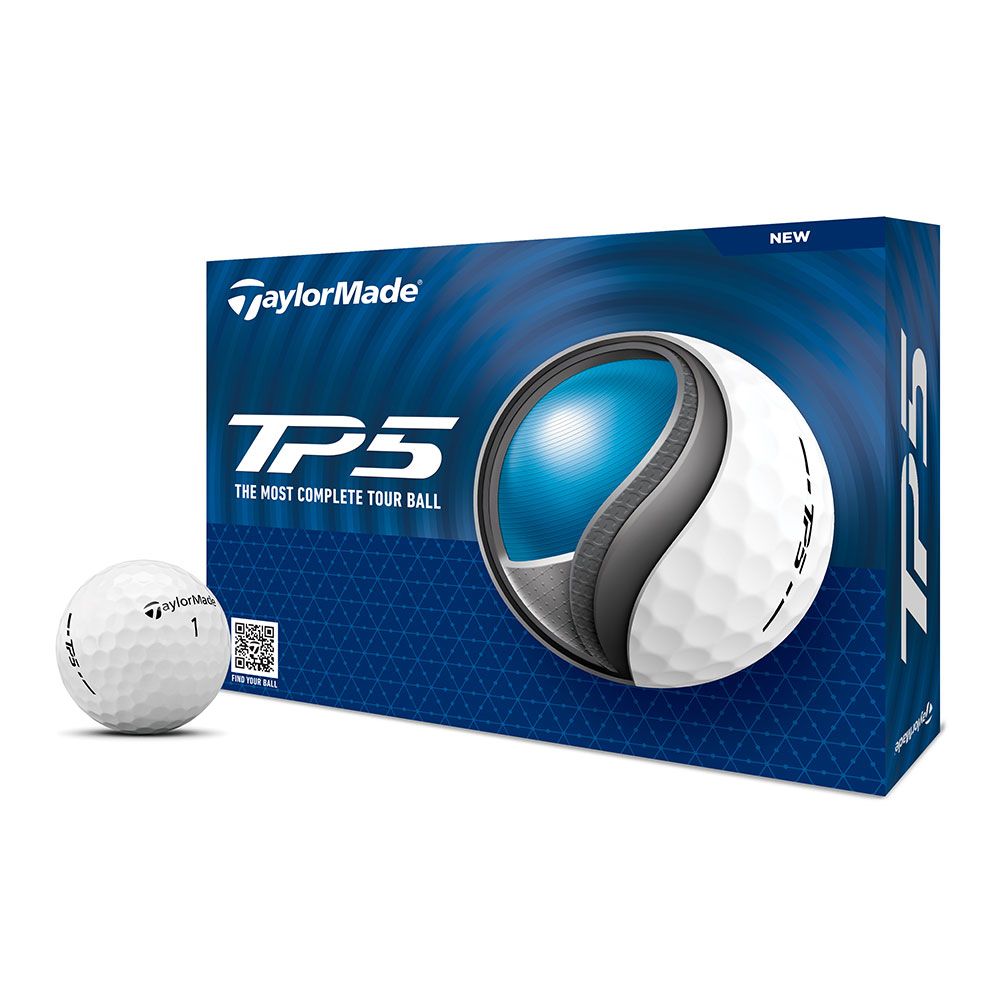 TaylorMade TP5 2024 White Golf Balls 12-Pack (1-4)