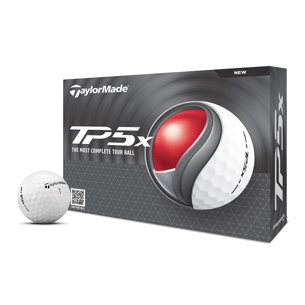 TaylorMade TP5x 2024 White Golf Balls 12pc (Numbered 1-4)