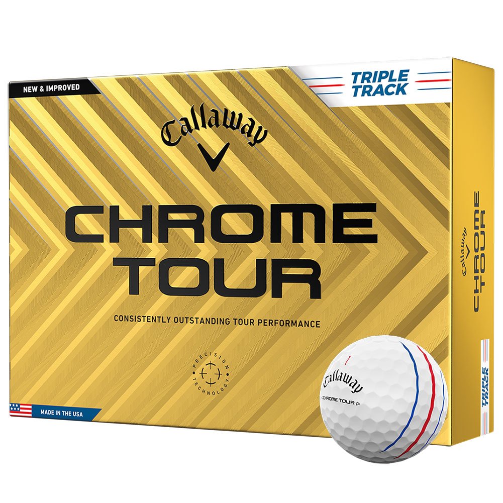 Callaway Chrome Tour 2024 Triple Track Golf Ball #1-#4 12-Ball Pack White Callaway Chrome Tour 2024 Triple Track Golf Ball #1-#4 12-Ball Pack White