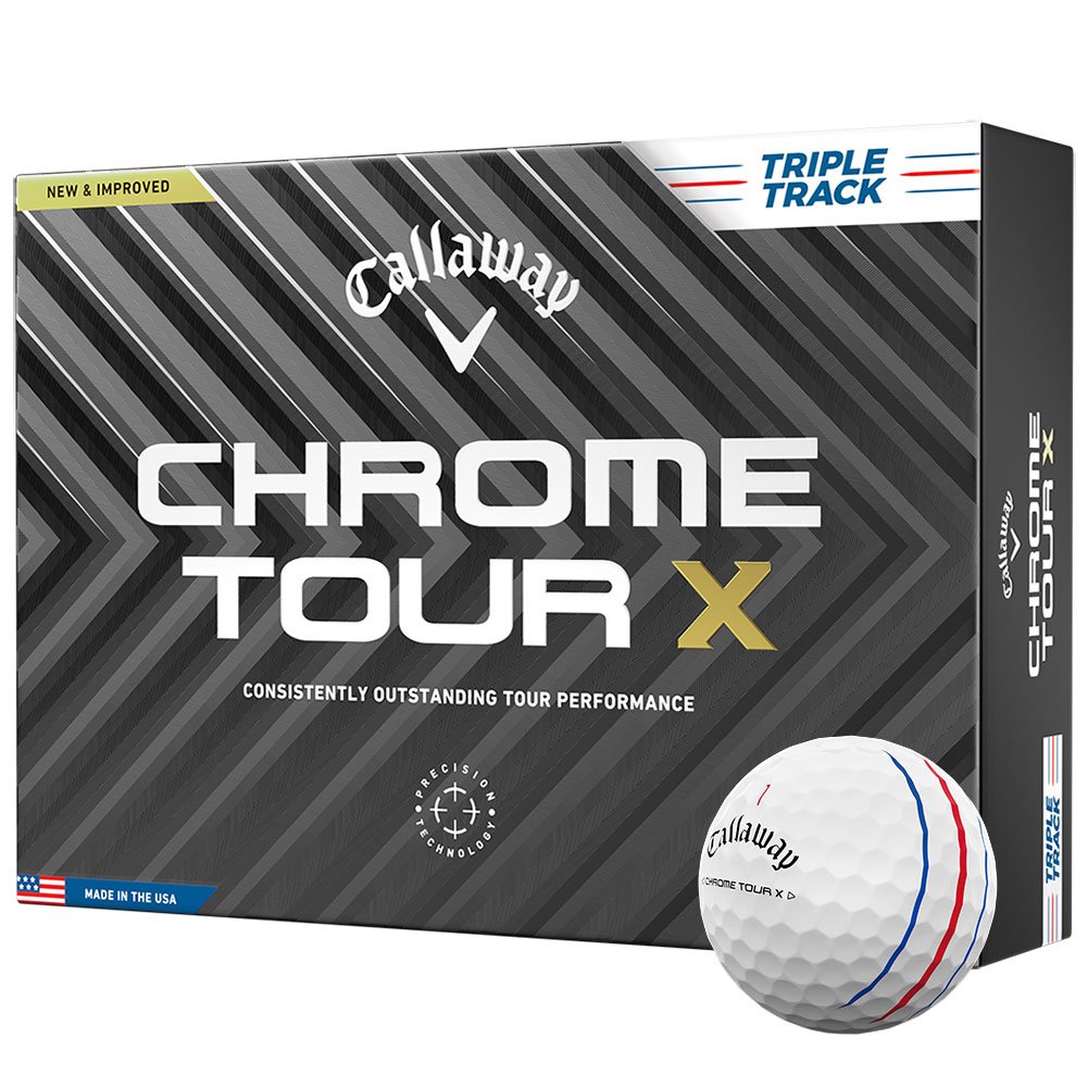Callaway Chrome Tour X 2024 Triple Track Golf Ball #1-#4 12-Ball Pack White Callaway Chrome Tour X 2024 Triple Track Golf Ball #1-#4 12-Ball Pack White