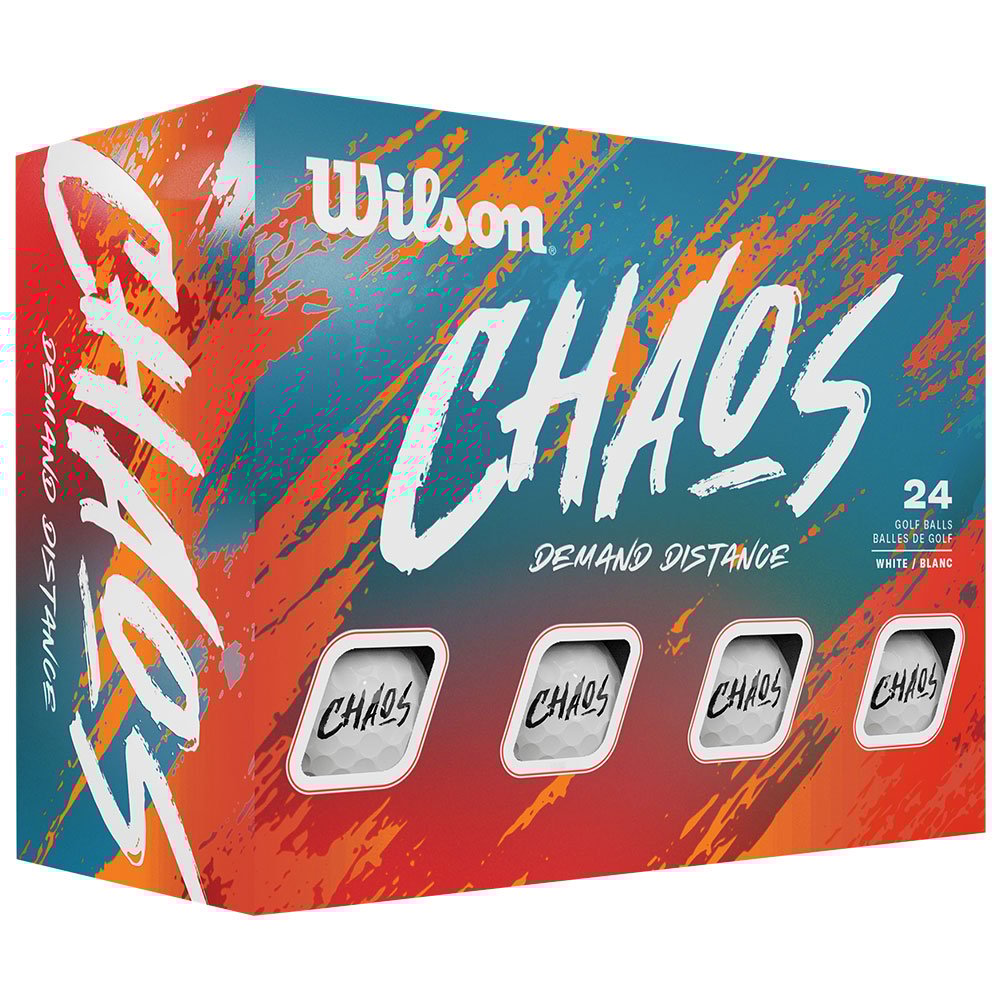 Wilson Chaos 2024 Golf Balls 12-Pack (Numbered 1-4) White