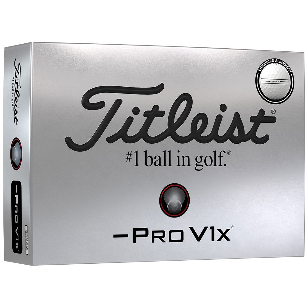 Titleist Pro V1x Left Dash Enhanced Alignment Golf Ball #1-#4 12-Ball Pack White Titleist Pro V1x Left Dash Enhanced Alignment Golf Ball #1-#4 12-Ball Pack White