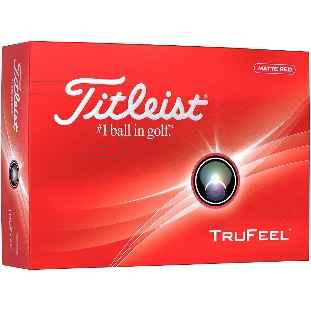 Titleist 2024 TruFeel Matte Finish Golf Ball #1-#4 12-Ball Pack Red