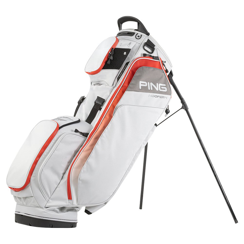 PING 2025 Hoofer 14 Golf Stand Bag Grey/Red