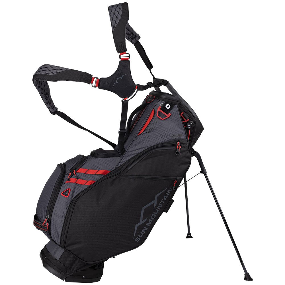 Sun Mountain 2025 4.5 14-Way VLO Golf Stand Bag Black/Red Sun Mountain 2025 4.5 14-Way VLO Golf Stand Bag Black/Red