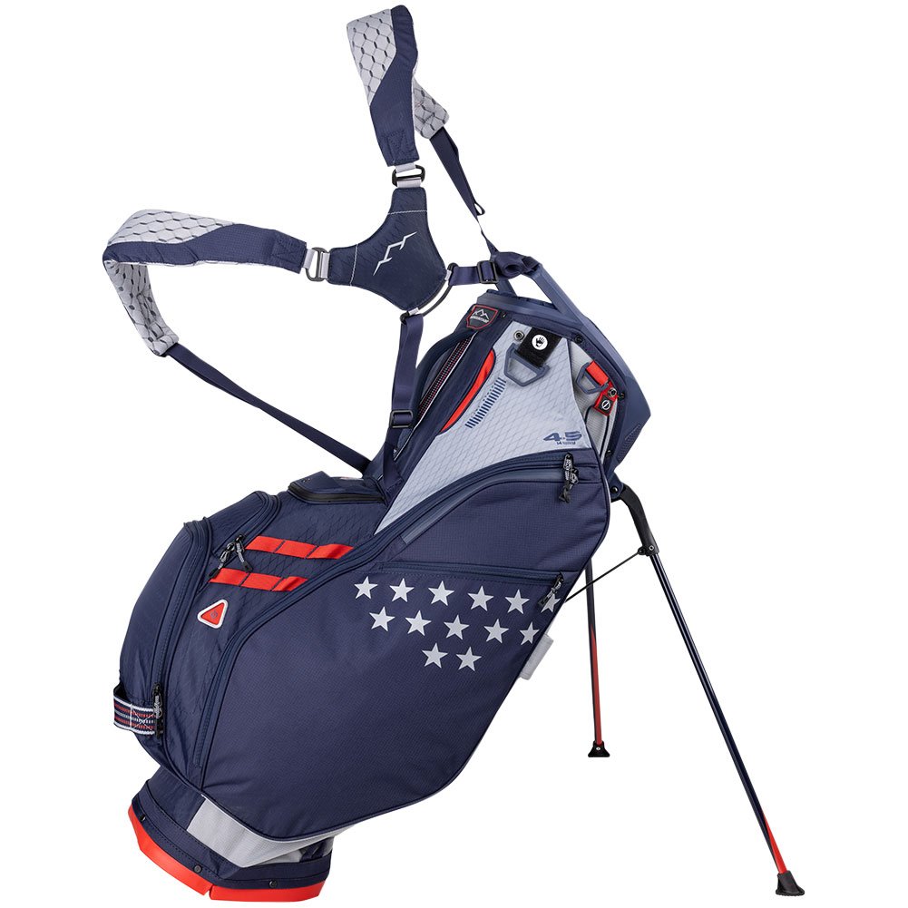 Sun Mountain 2025 4.5 14-Way VLO Golf Stand Bag Red/White/Blue Sun Mountain 2025 4.5 14-Way VLO Golf Stand Bag Red/White/Blue