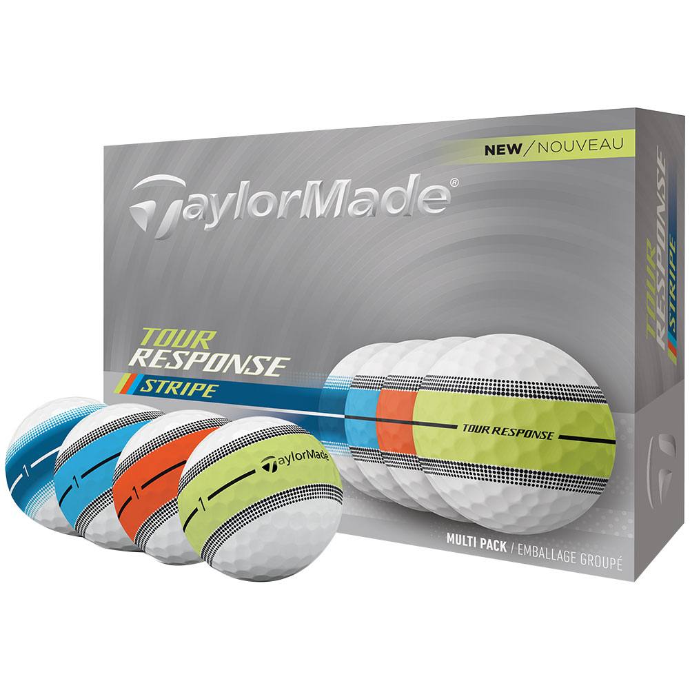 TaylorMade 2025 Tour Reponse Stripe Golf Ball Tour Preferred 12-Ball Pack Multi