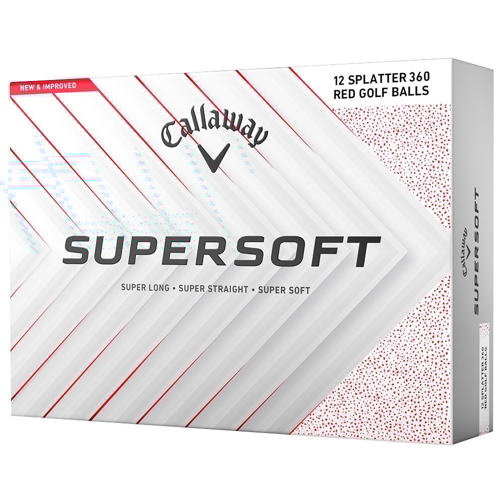Callaway 2025 SuperSoft Splatter Golf Ball #1-#4 12-Ball Pack White/Red Callaway 2025 SuperSoft Splatter Golf Ball #1-#4 12-Ball Pack White/Red