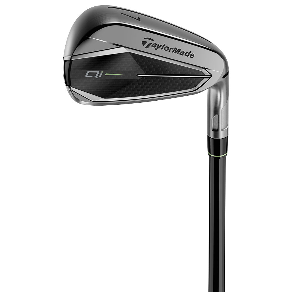 TaylorMade Men's Qi Gunmetal Irons #5-PW, Approach Wedge KBS MAX 85 Steel Regular Left